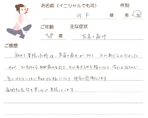 M.Fさん 38歳 女性